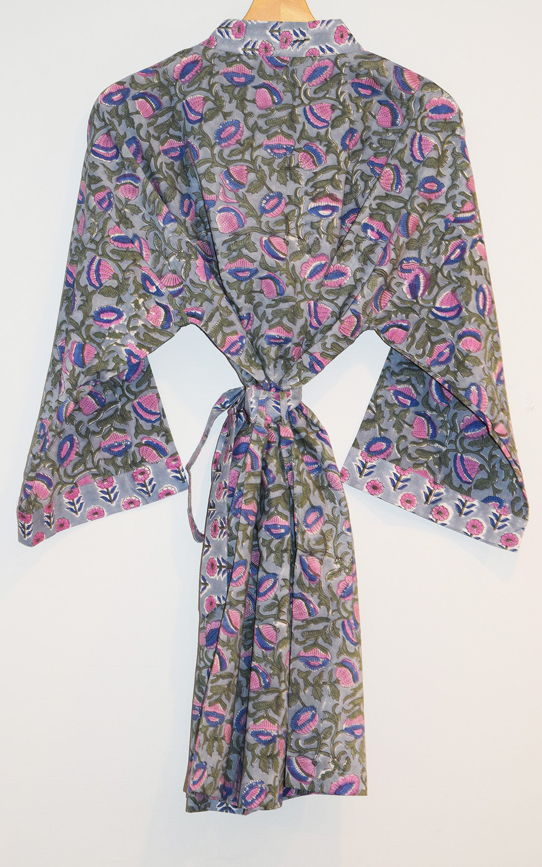 Kerala Short Robe | Dove Floral