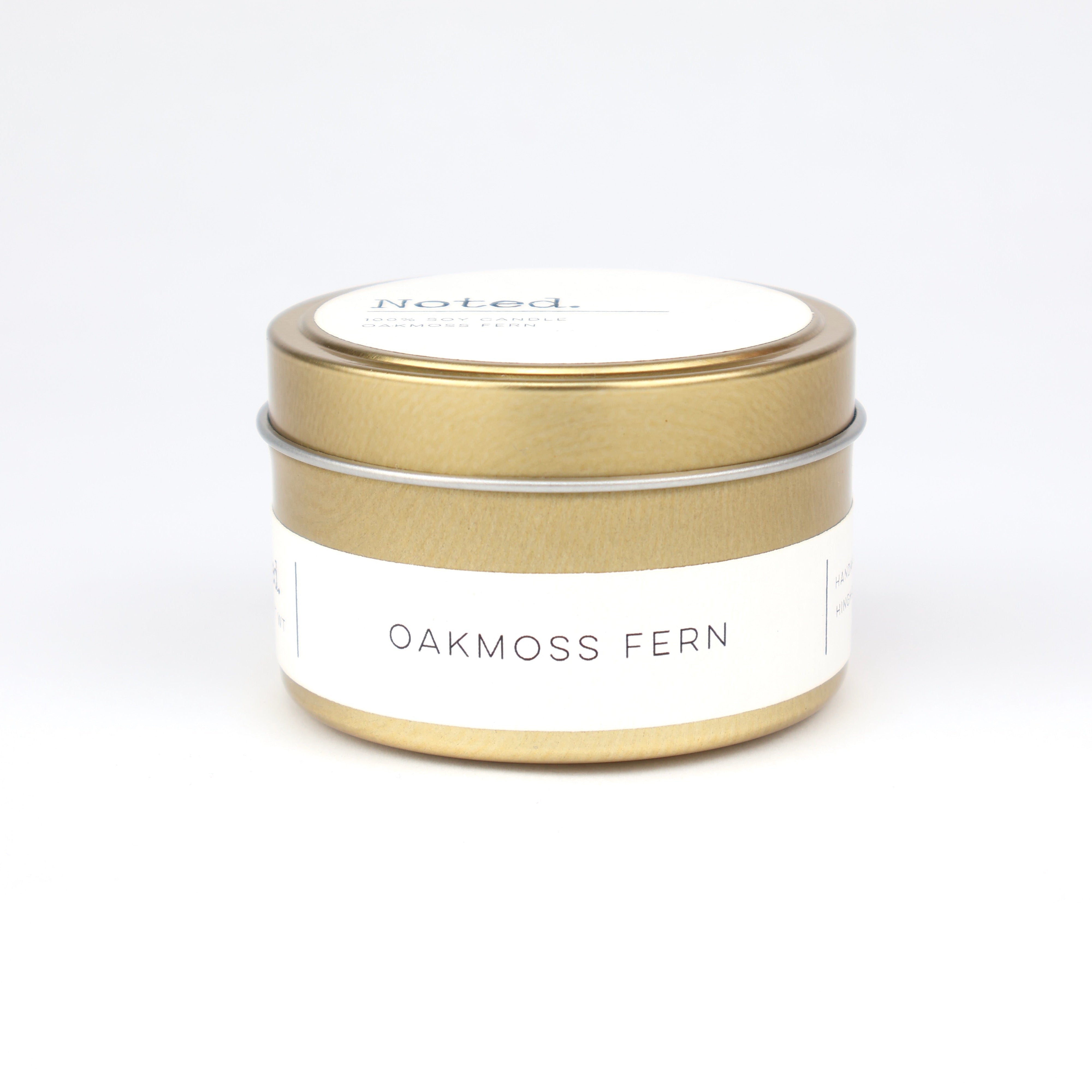 Oakmoss Fern Gold Tin Candle