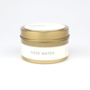 Rose Water Gold Tin Candle