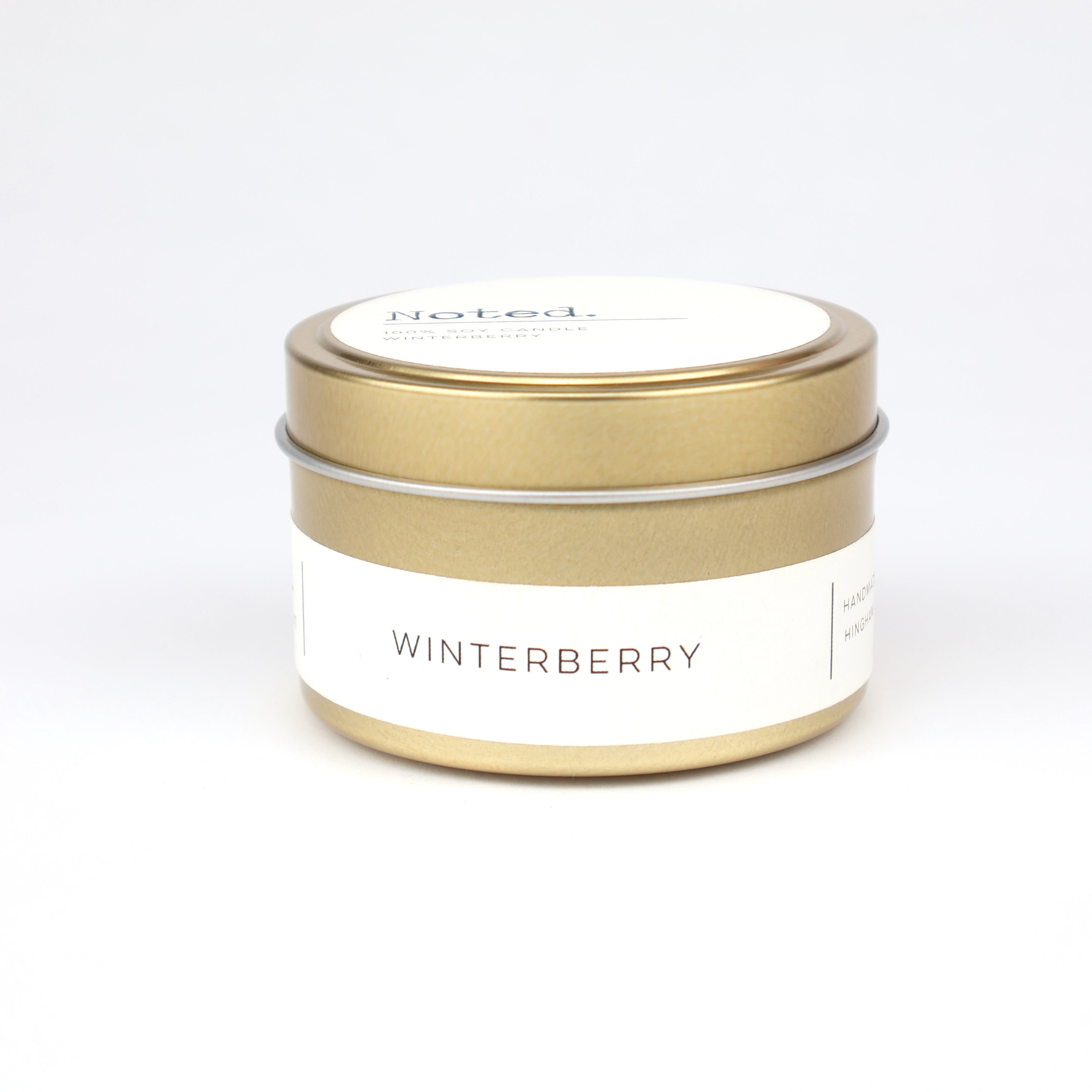 Winterberry Gold Tin Candle
