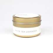 White Tea Lavender Gold Tin Candle