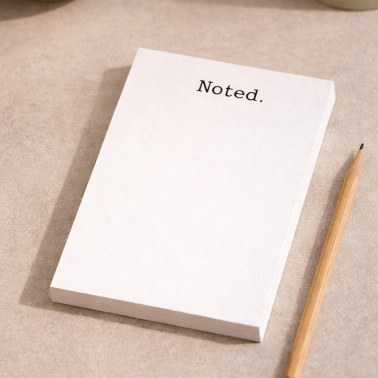 Noted. Notepad