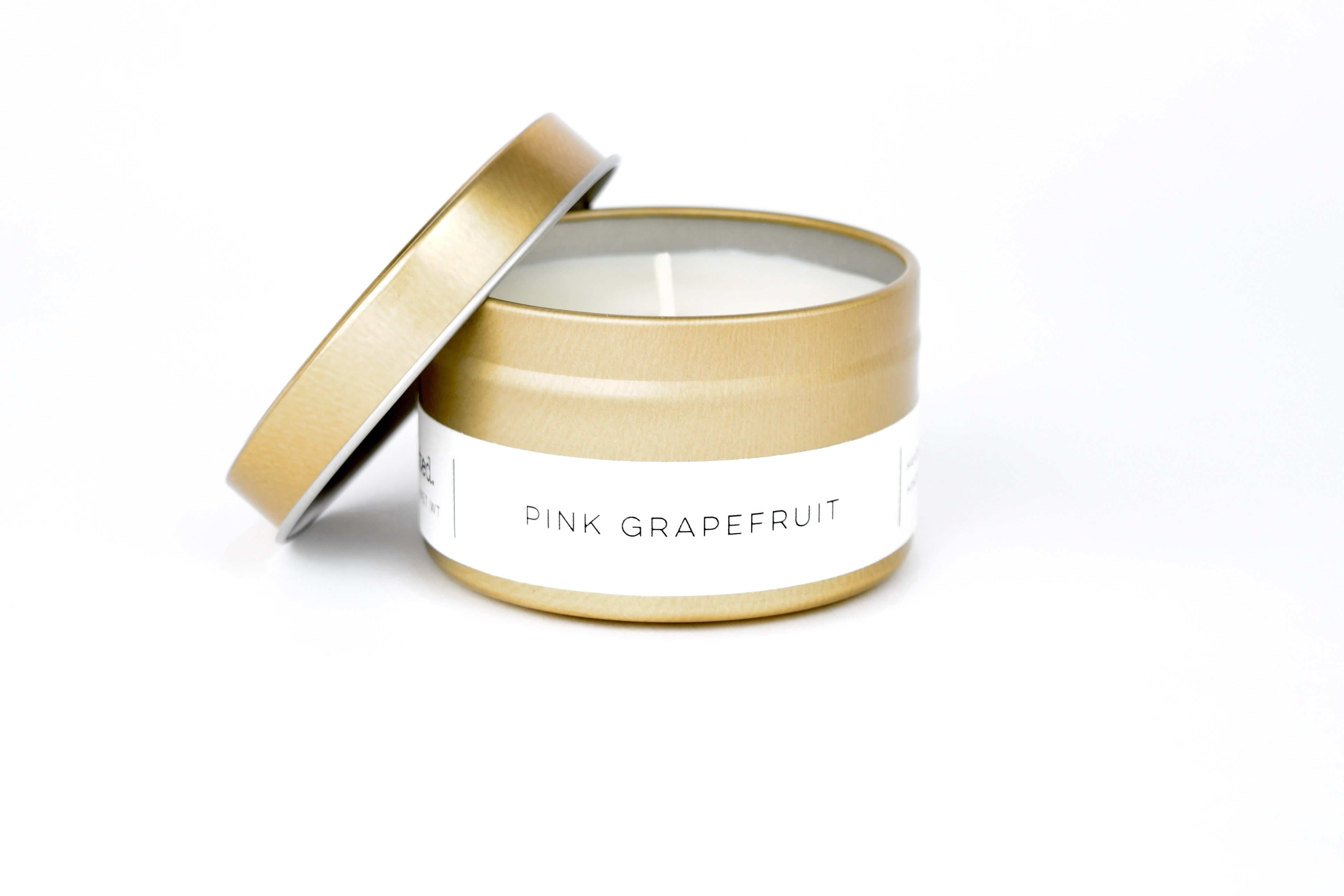 Pink Grapefruit Gold Tin Candle