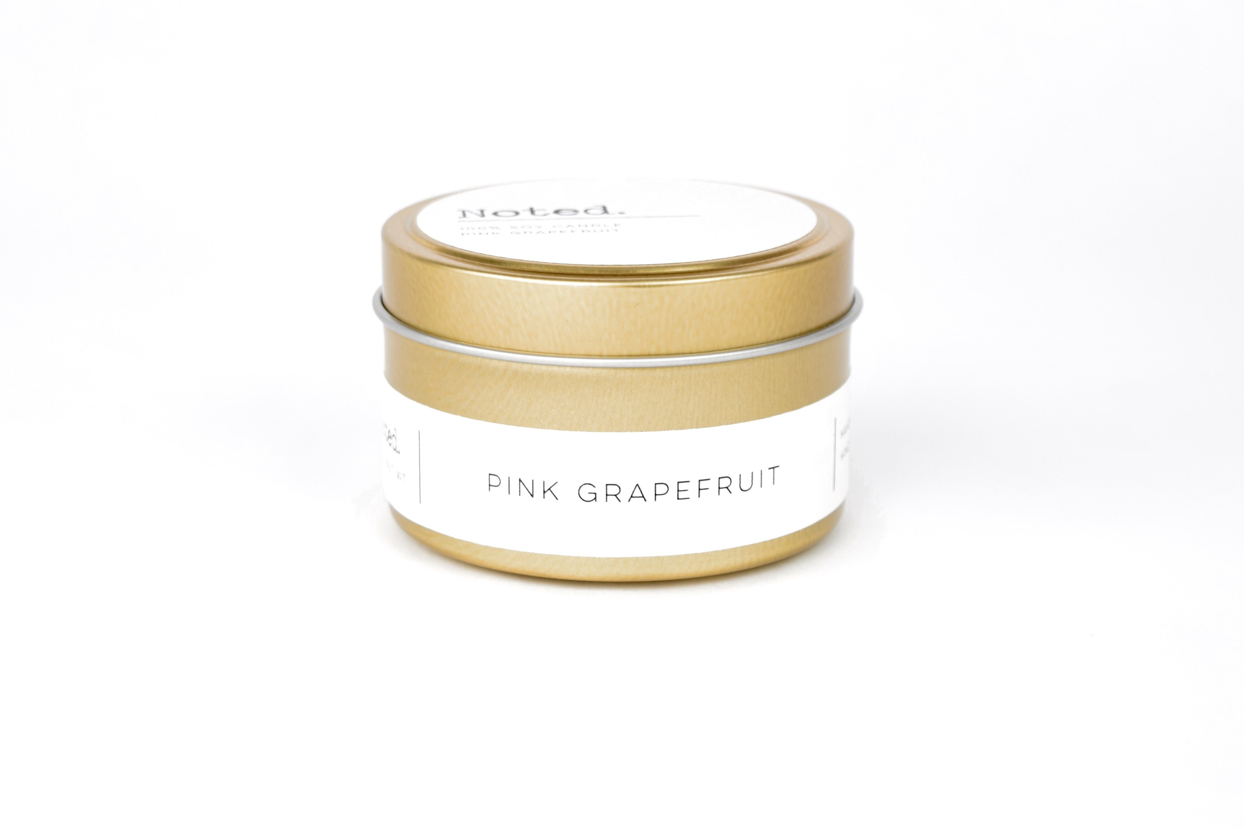 Pink Grapefruit Gold Tin Candle