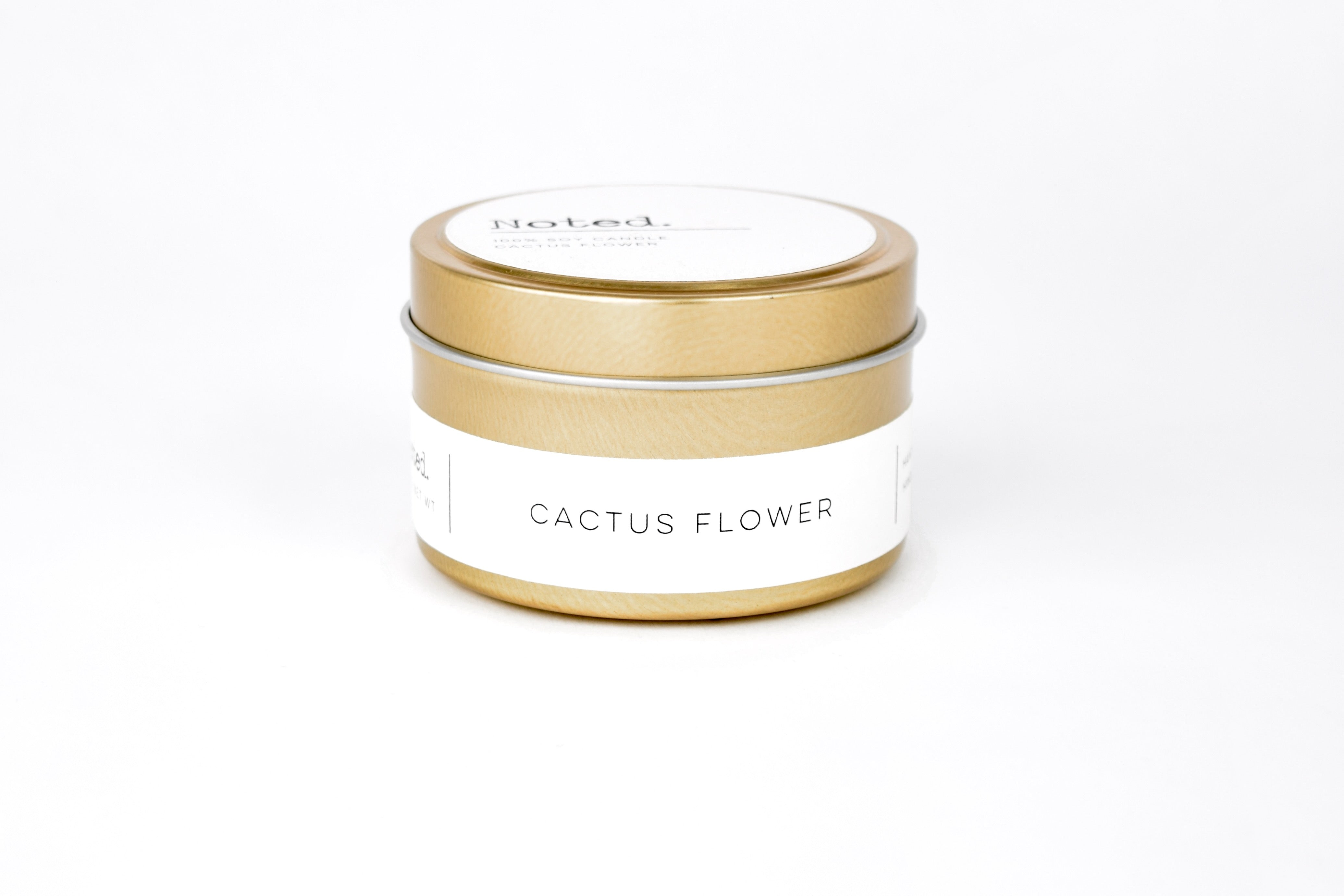 Cactus Flower Gold Tin Candle