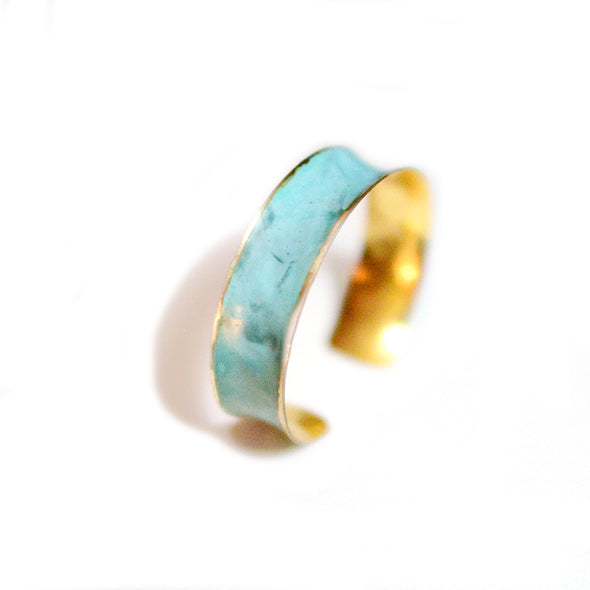 Patina Hammered Cuff Bracelet