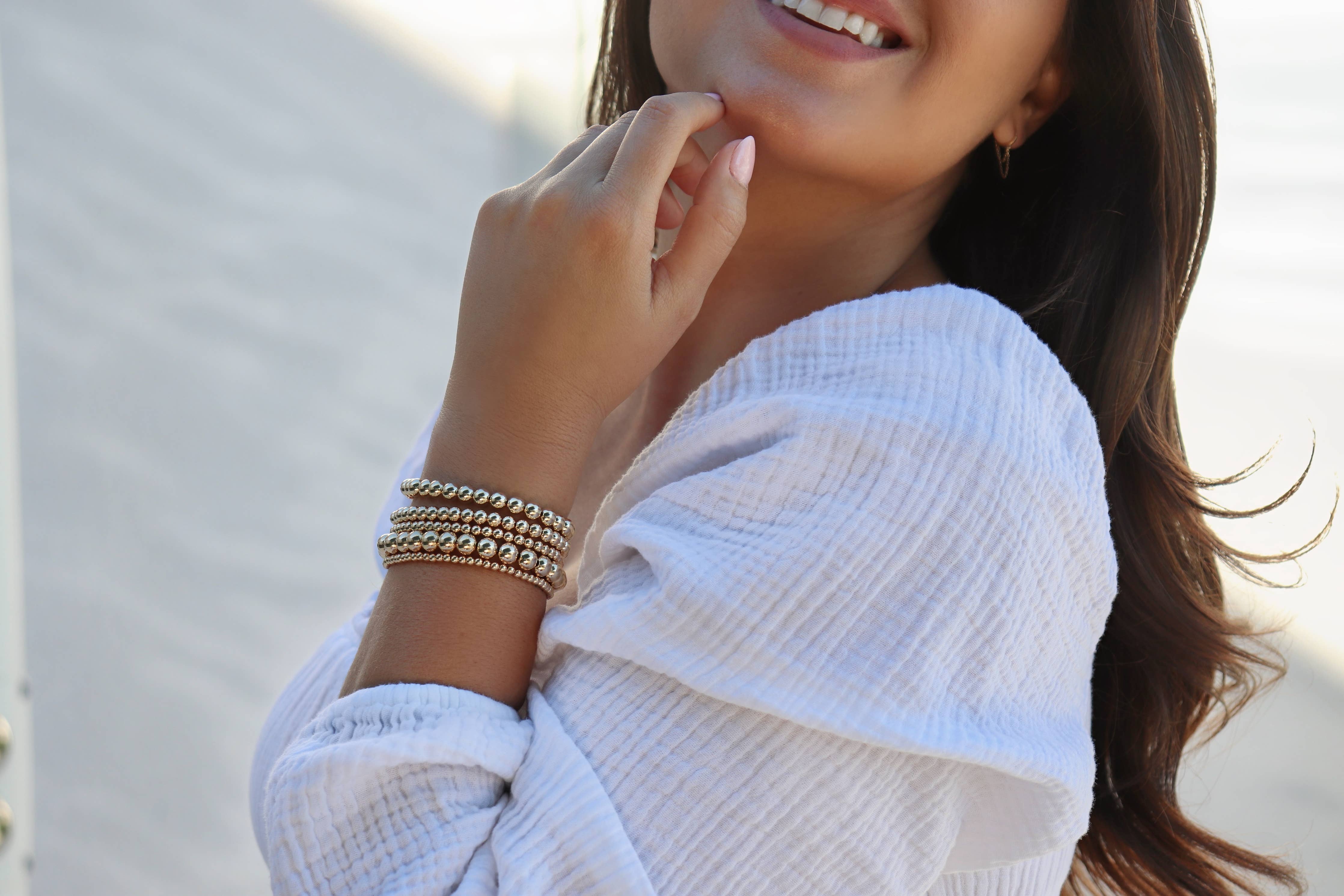 Gold Filled Stretchy Stackable Bracelets