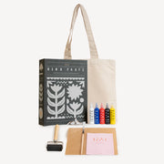 DIY Tote Bag Block Printing Kit - Tulip Design