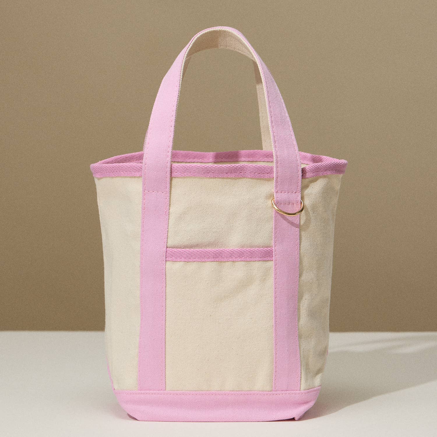 Pink Medium Cotton Canvas Tote Bag