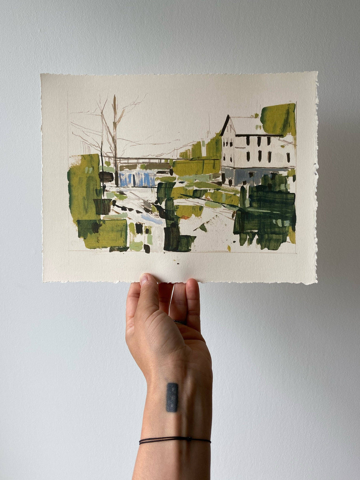 The Lost Kitchen Mill | Print Reproduction on Hand Torn Cream Paper