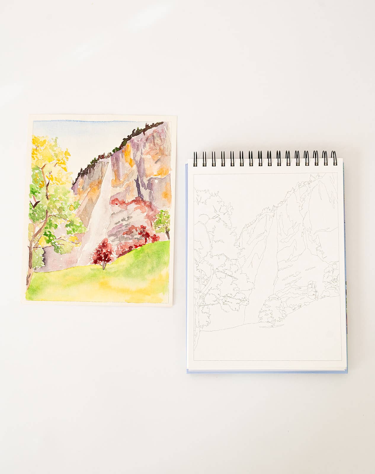 Landscape Watercoloring Book