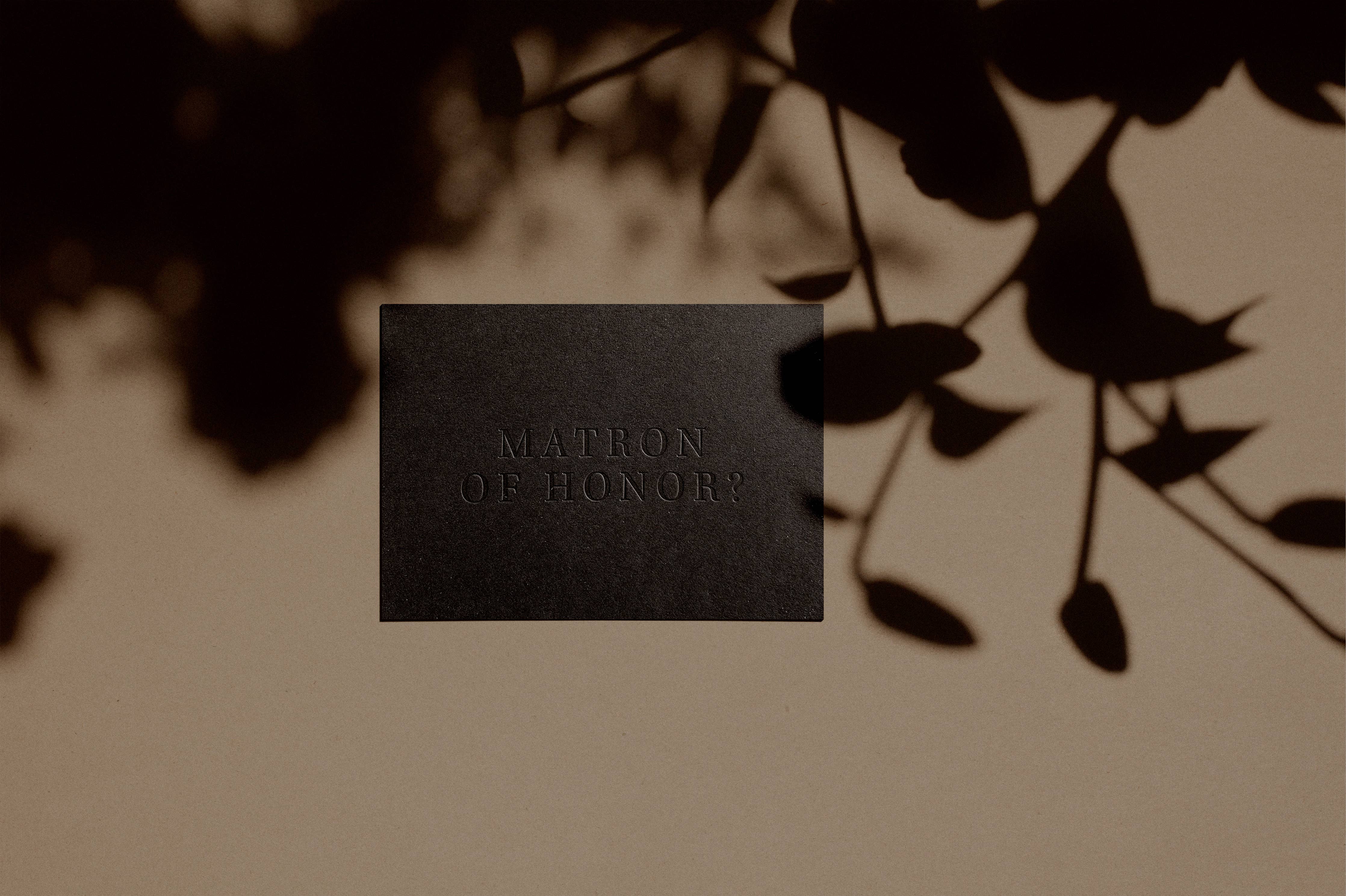 Matron of Honor? Letterpress Proposal Card