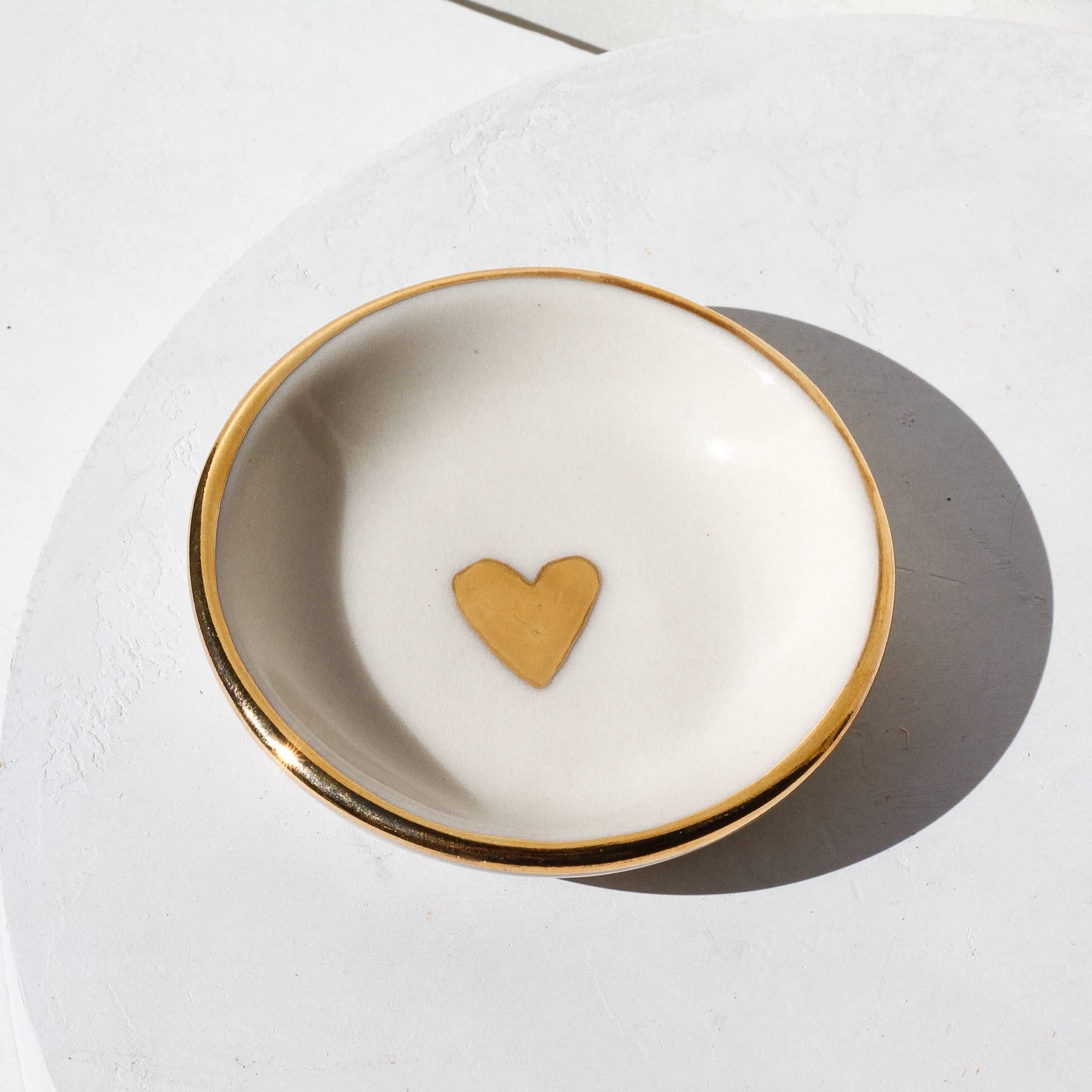 22k Gold Heart Handmade Ring Dish