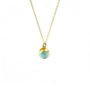 Aqua Dipped Buoy Necklace