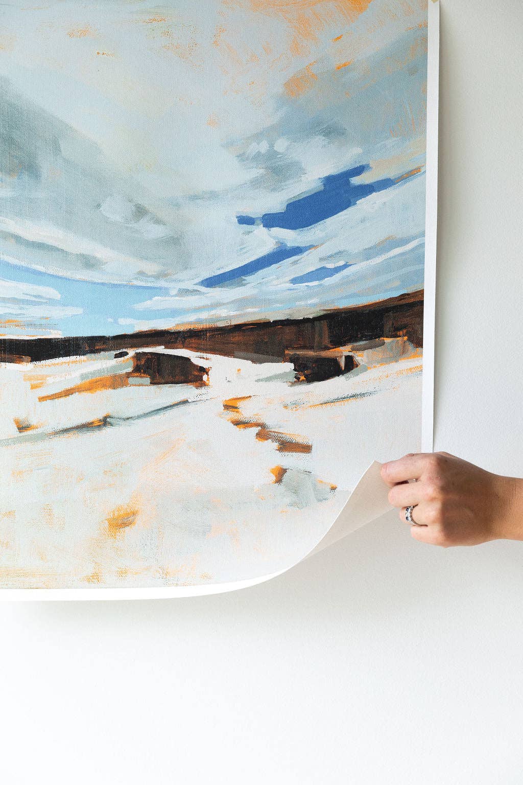 Ferry Beach Orange | Art Print on Canvas
