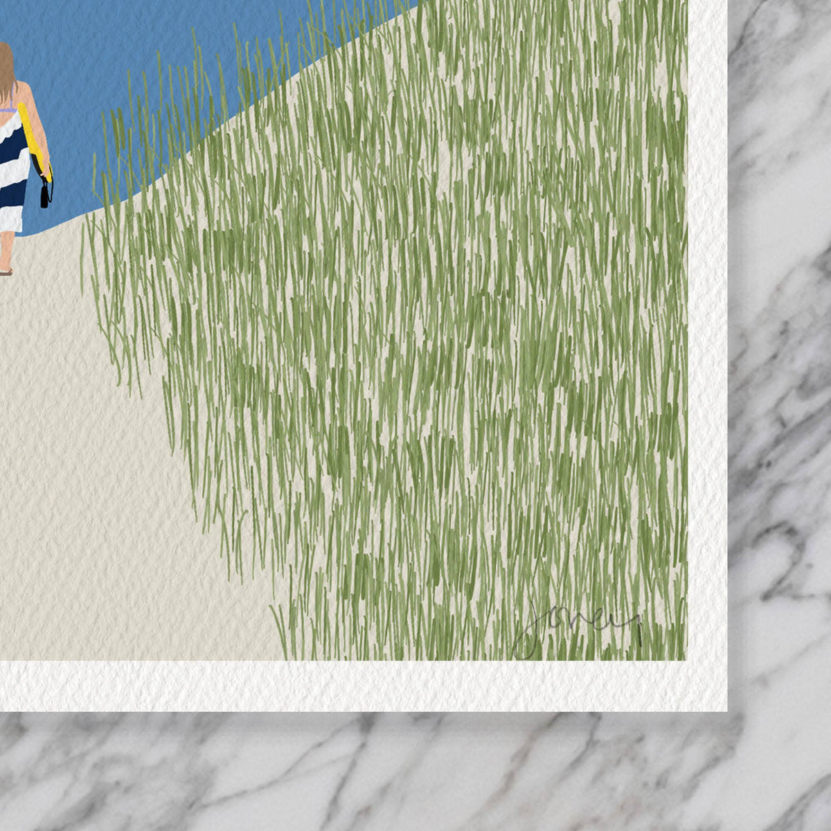 Walking in Beach Dunes 8"x10" Art Print