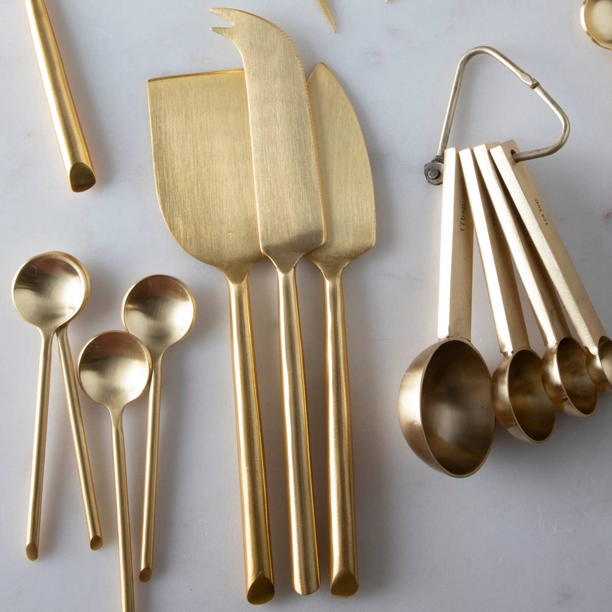 Matte Gold Cheese Knives