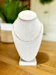 Satellite Necklace - Handmade from Light Gray Gemstones