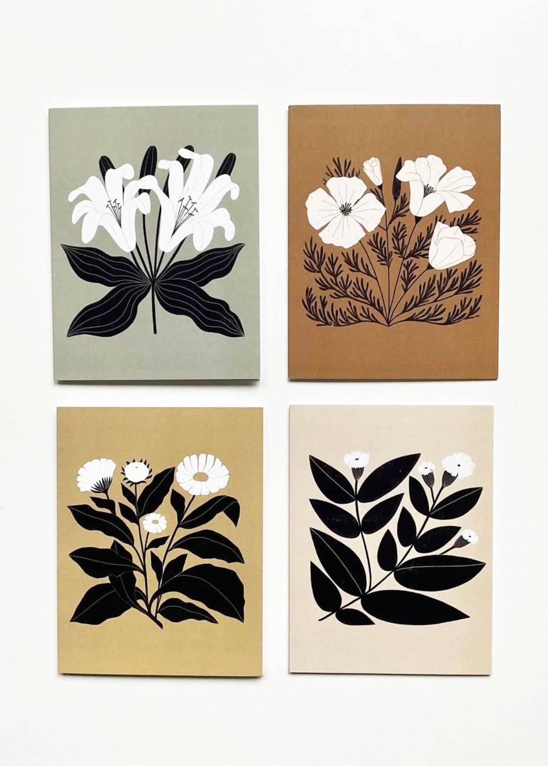 Botanical Assorted Card Set - 8 Blank Cards and Envelopes