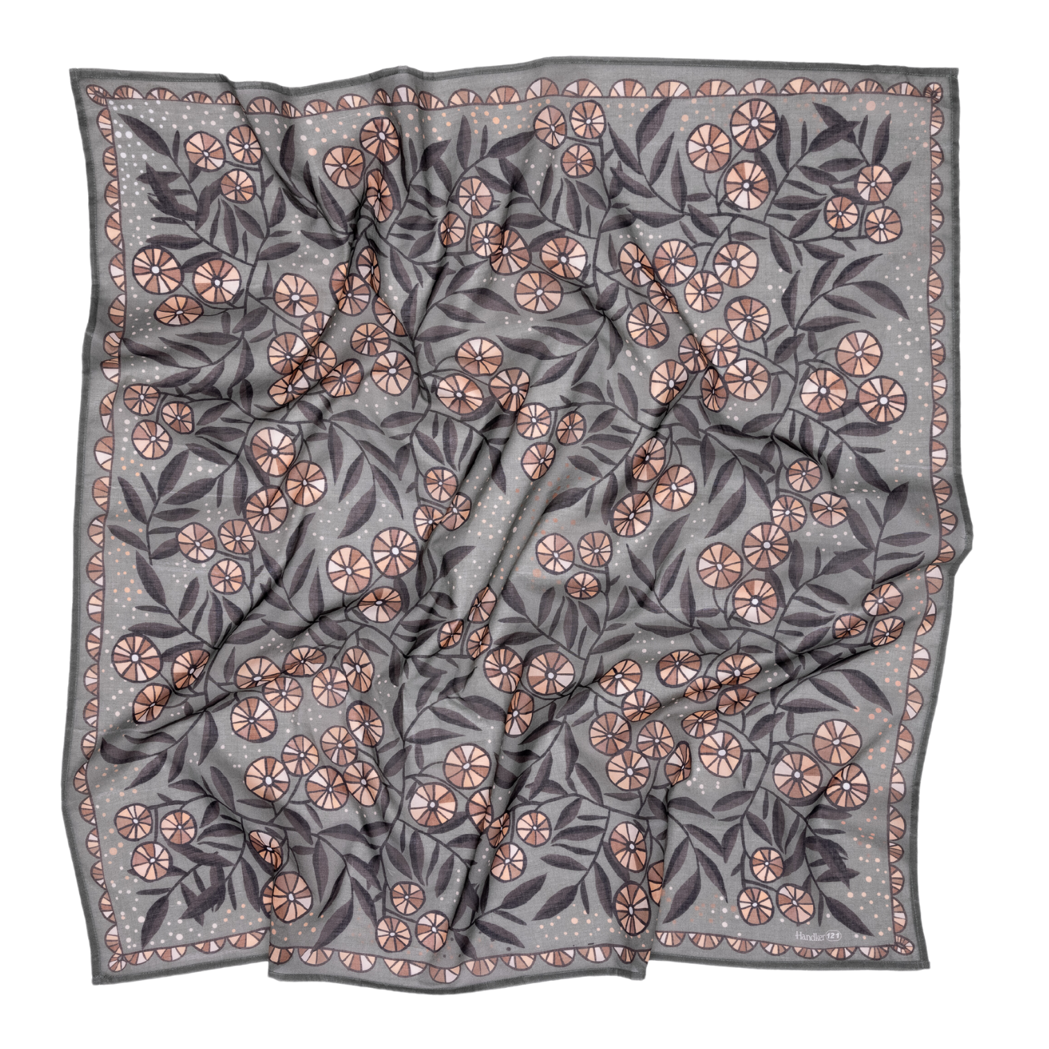 Large Gray Cotton Bandana