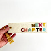 "Next Chapter" Handmade Felt Bookmark