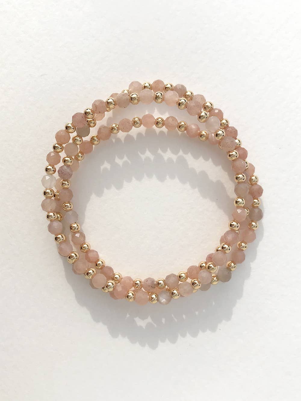 Elley Bracelet - Handmade from Nude Sunstone Gemstones