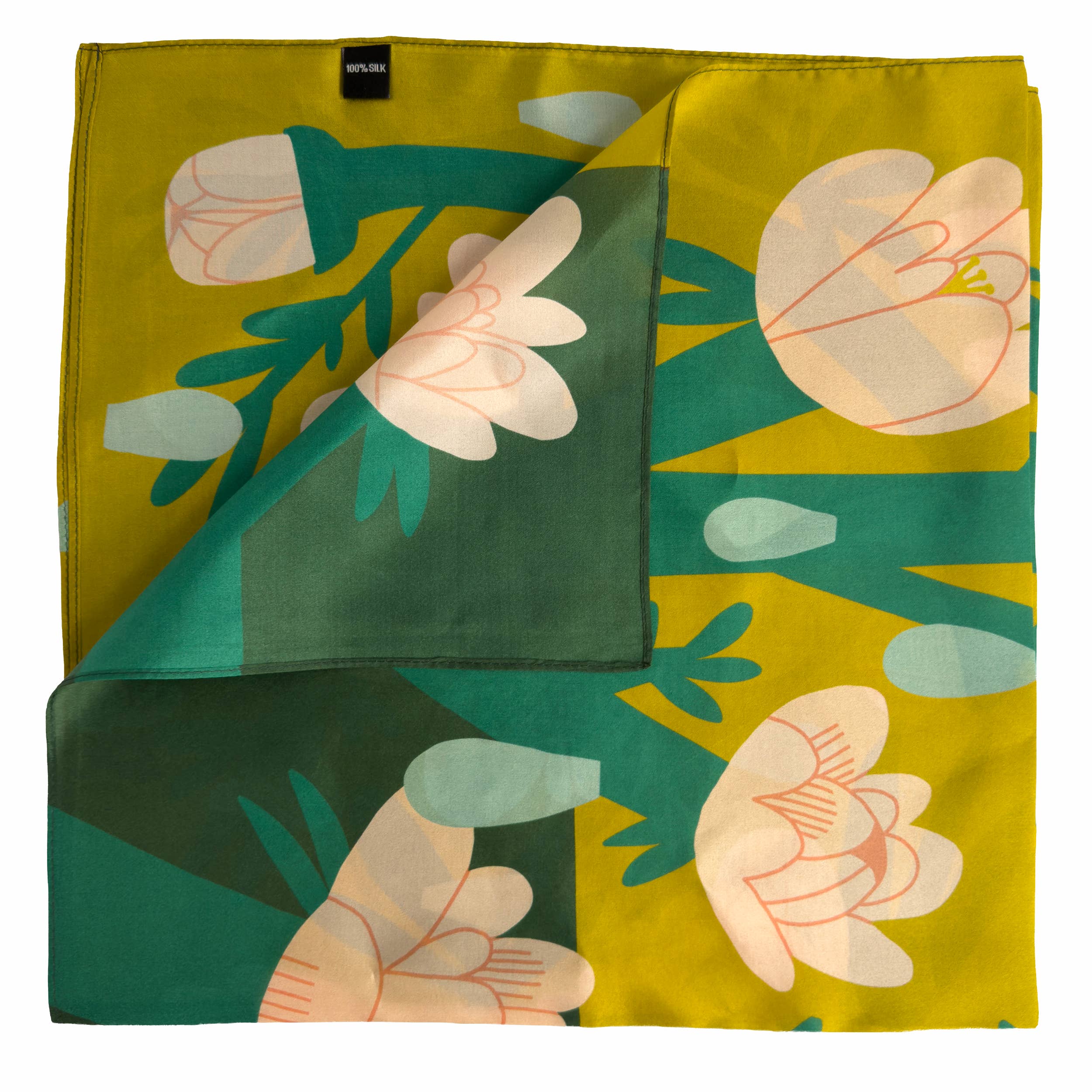 April Showers 100% Silk Scarf Bandana