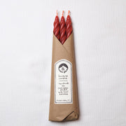 Rose Spiral Handmade Beeswax Taper Candles - Set of 3