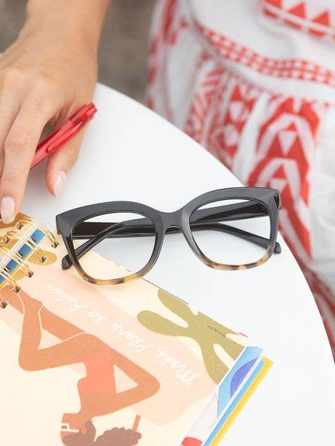 Onyx/Brown Tort Eco-Friendly Blue Light Reading Glasses