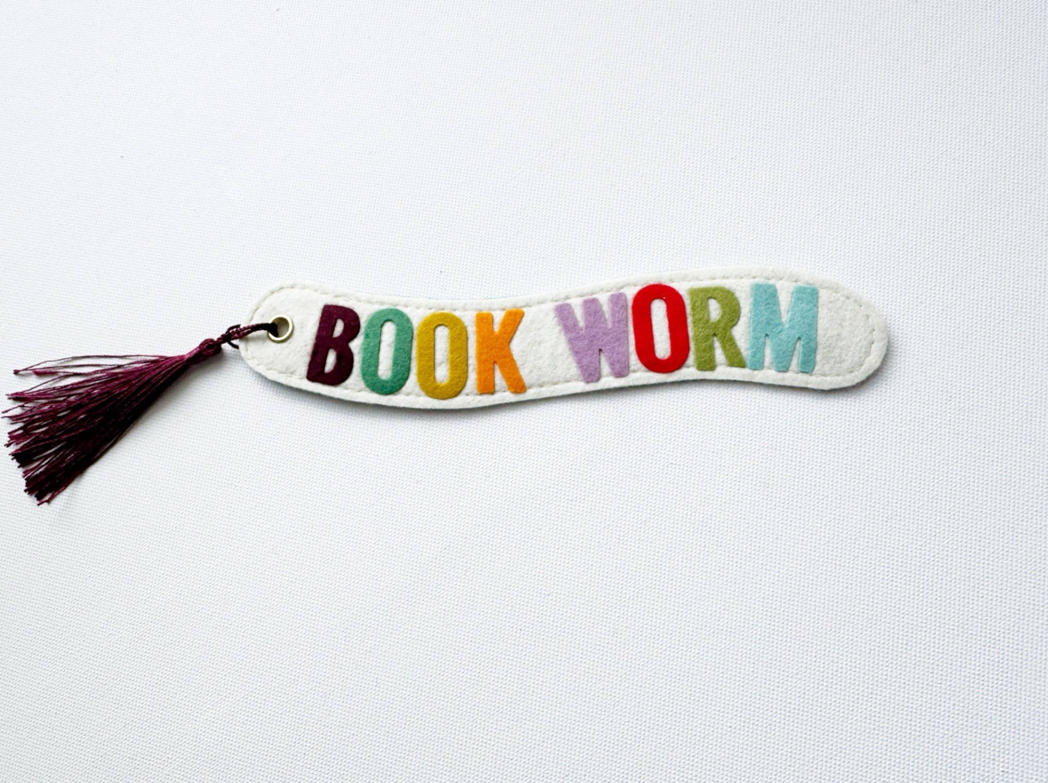 Book Worm Handmade Felt Bookmark