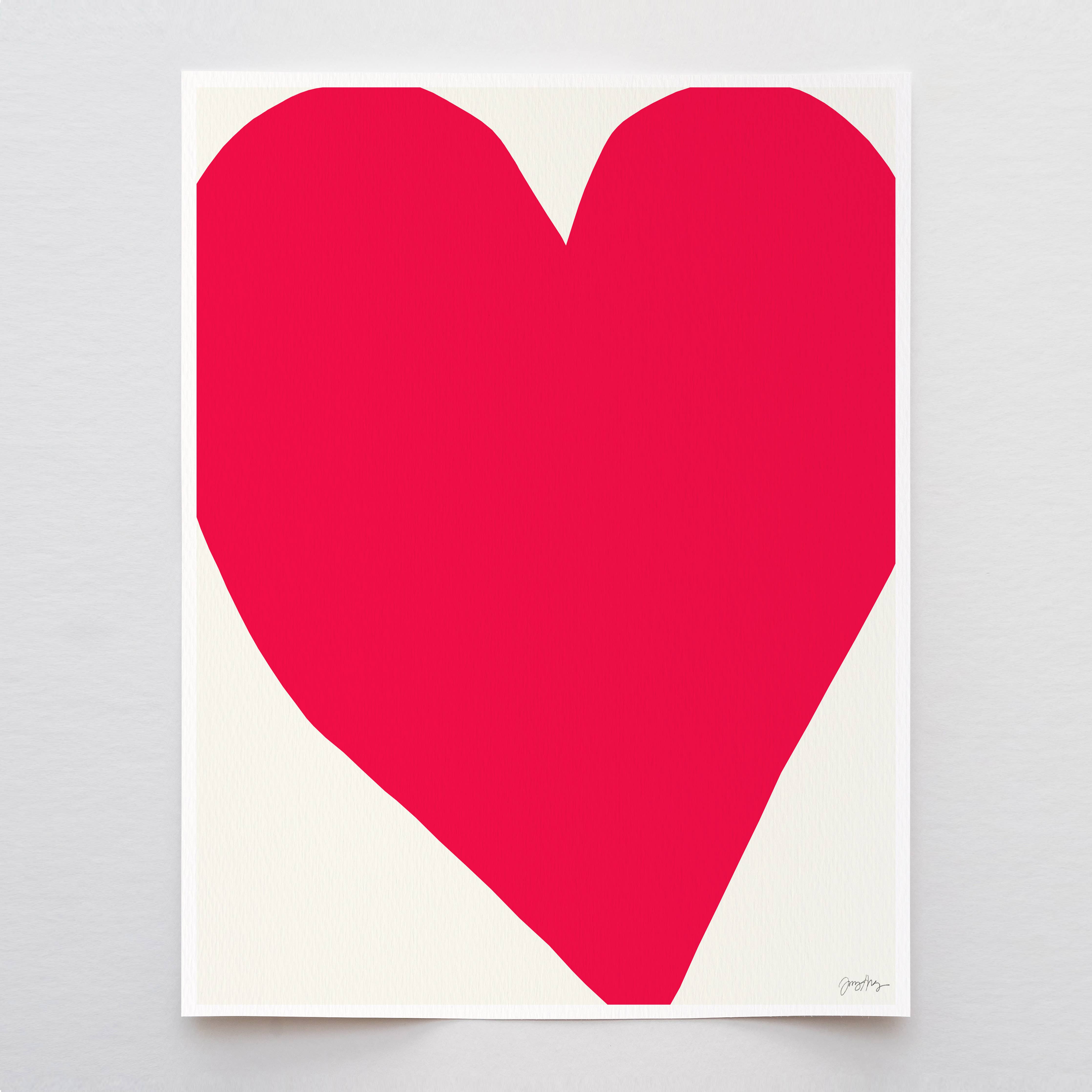 Big Red Heart Art Print 8"x10"