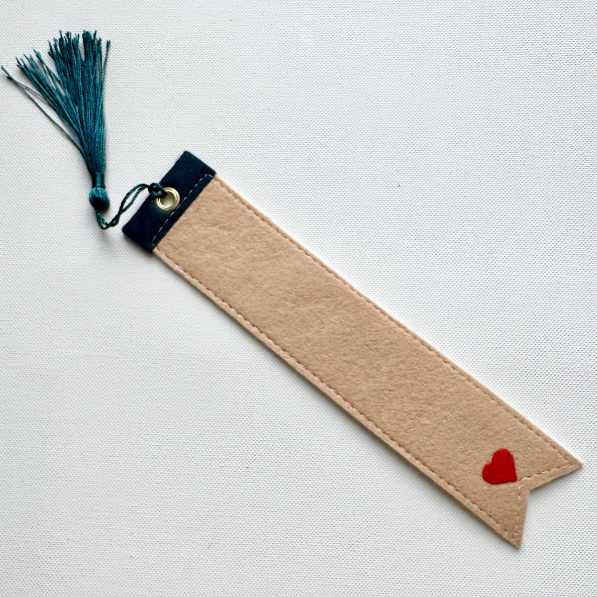 "Booked Up" Handmade Felt Bookmark