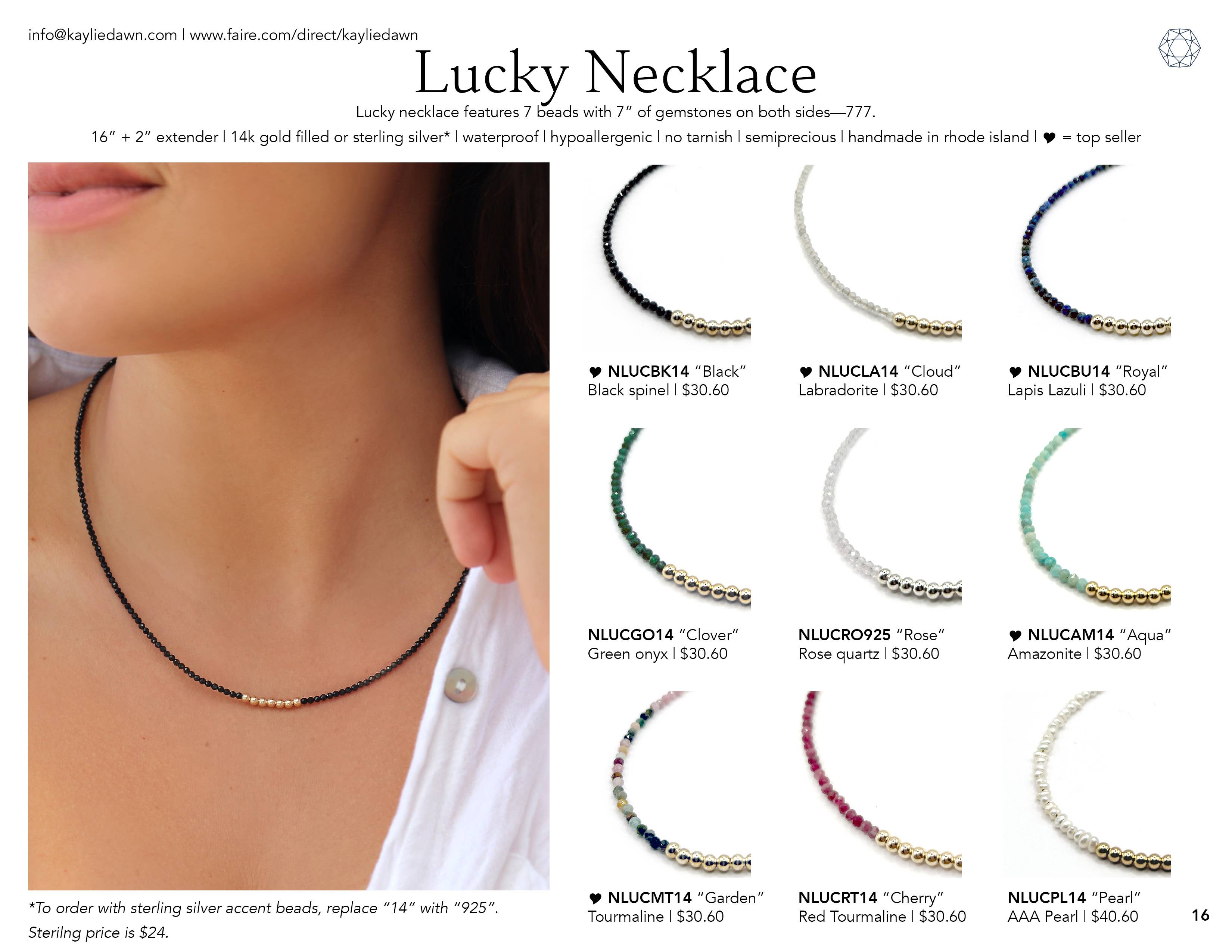 Lucky Necklace - Delicate Handmade Gemstone Choker