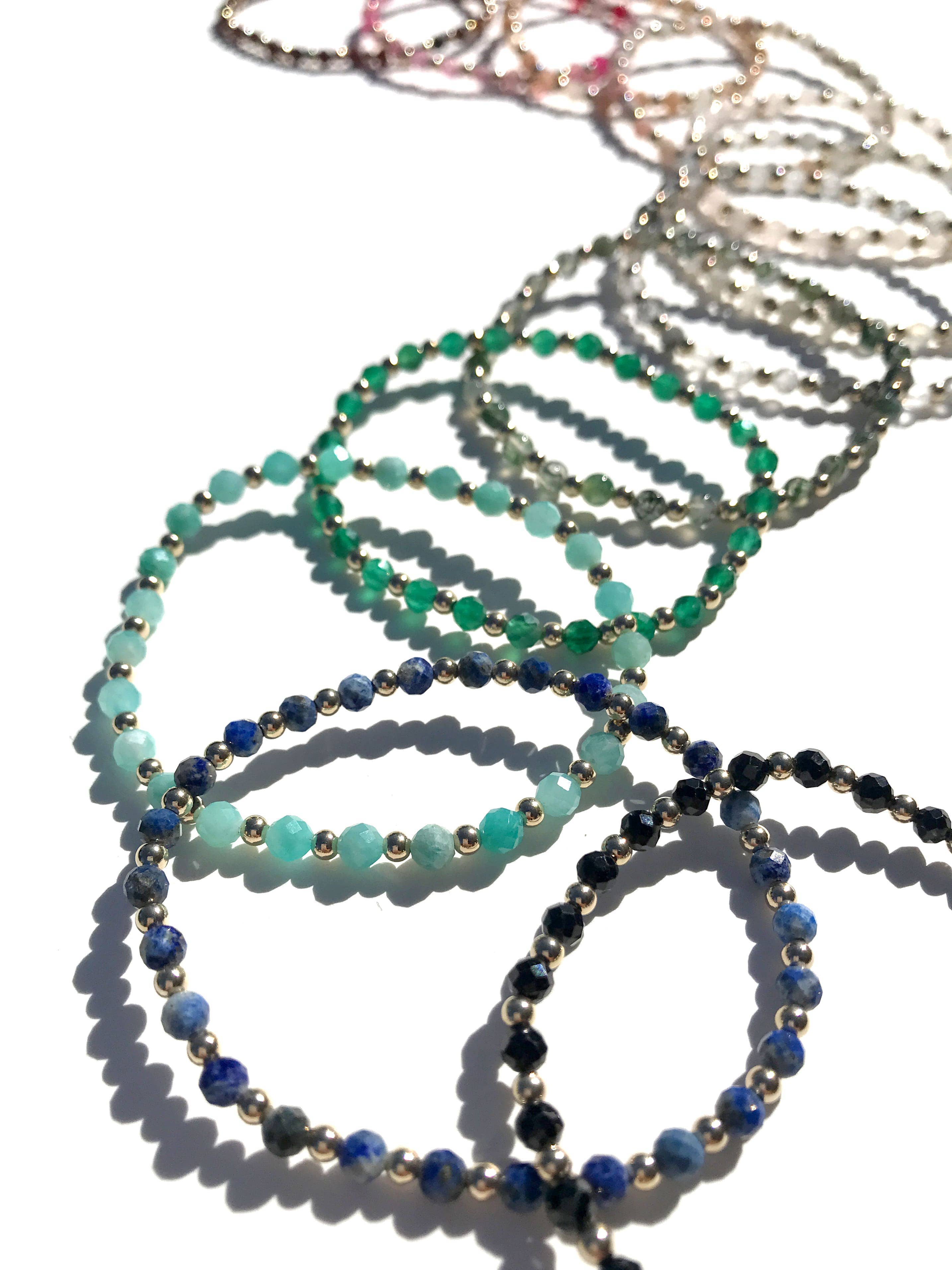 Elley Bracelet - Handmade from Green Amazonite Gemstones