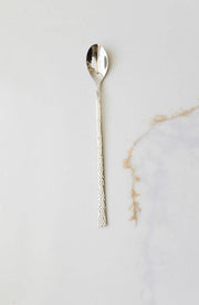 Hammered Stainless Steel Long Spoon