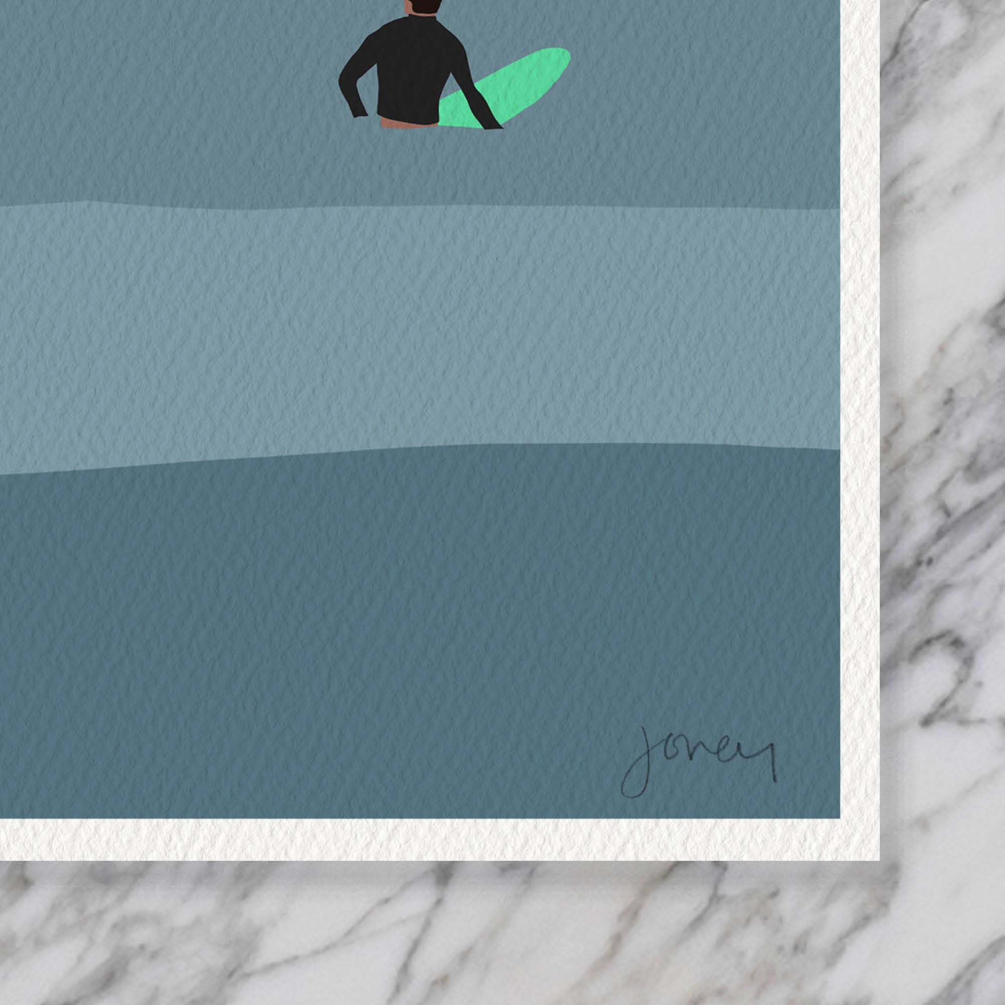 Surf Lineup Art Print 8"x10"