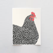 Plymouth Rock Chicken Art Print 8"x10"