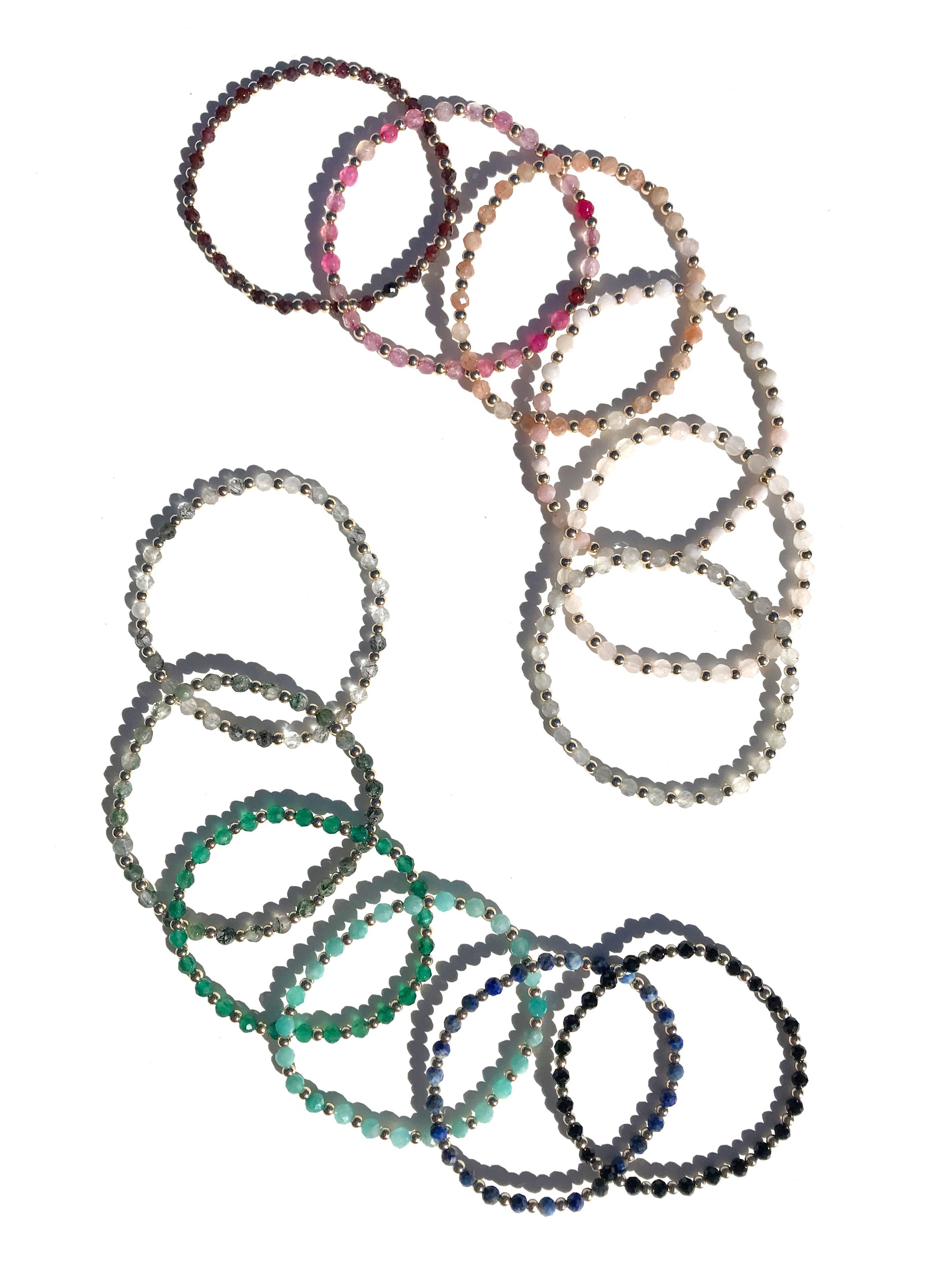 Elley Bracelet - Handmade from Nude Sunstone Gemstones