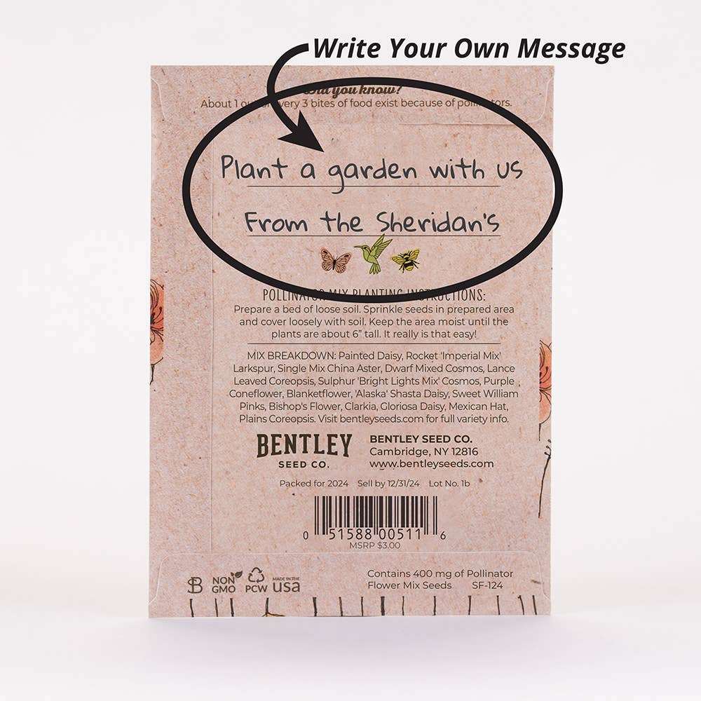 Butterfly - Pollinator Wildflower Mix Seed Packets