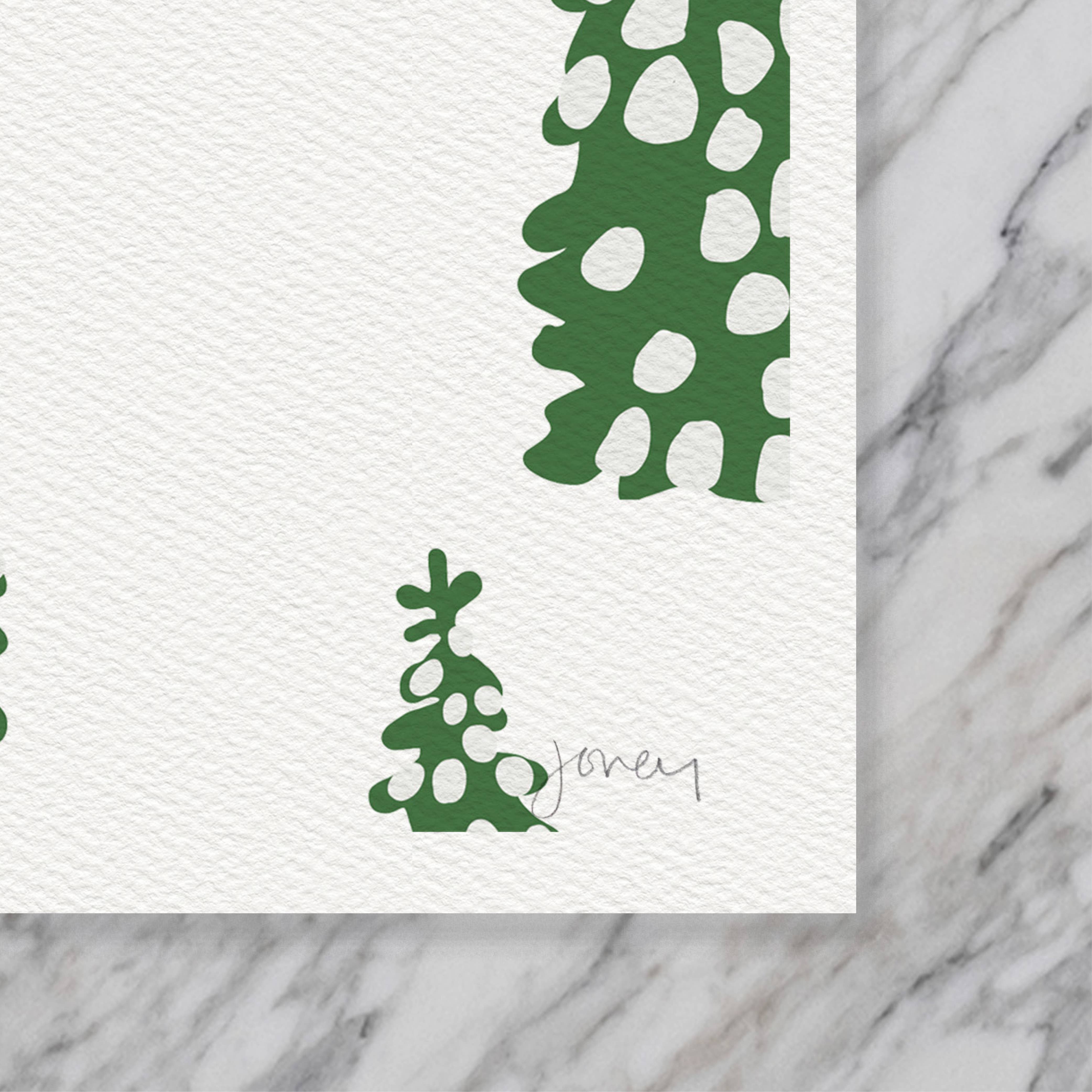 Snowy Forest Art Print 8"x10"