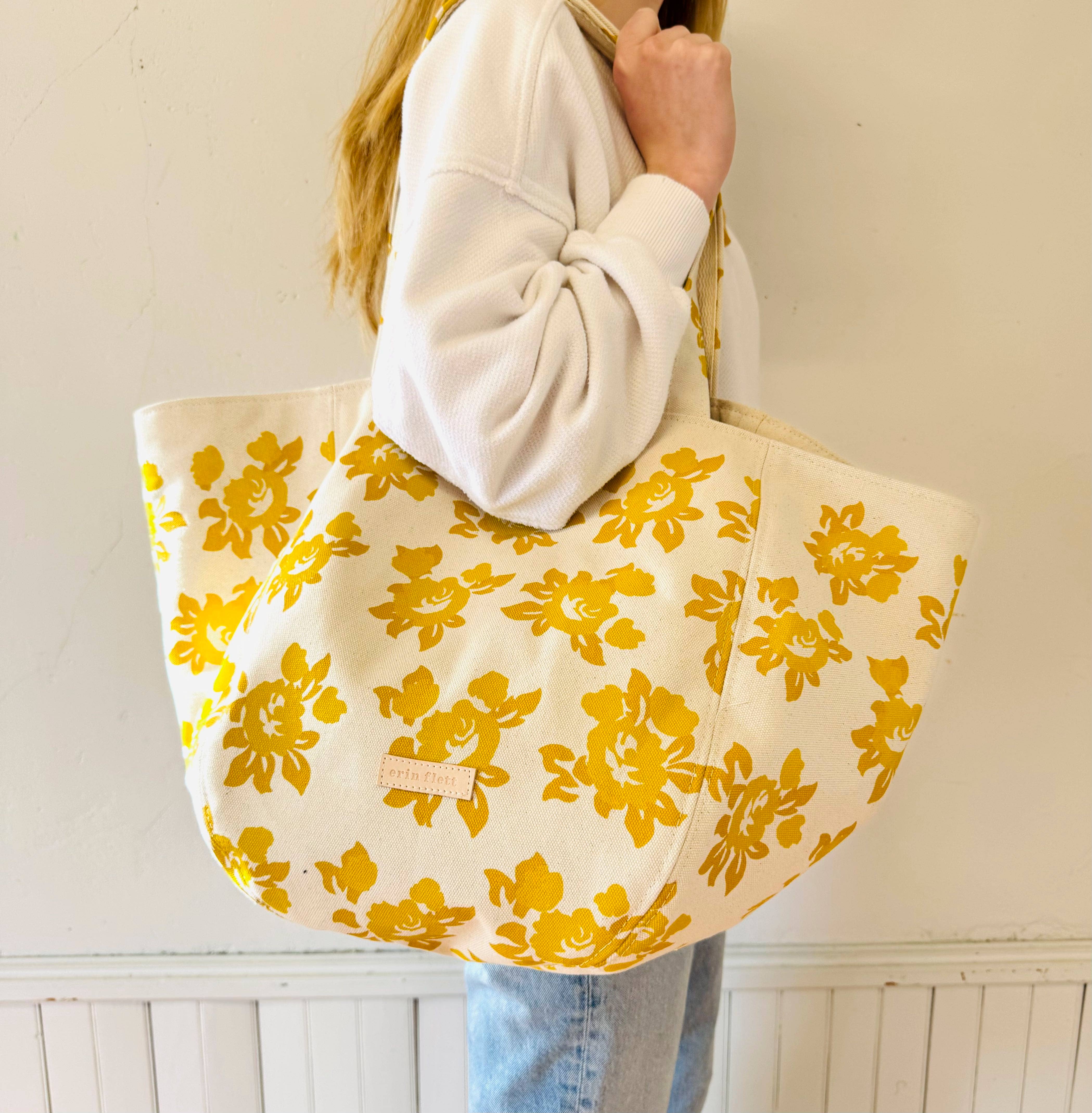 Golden Rose Boho Tote Bag