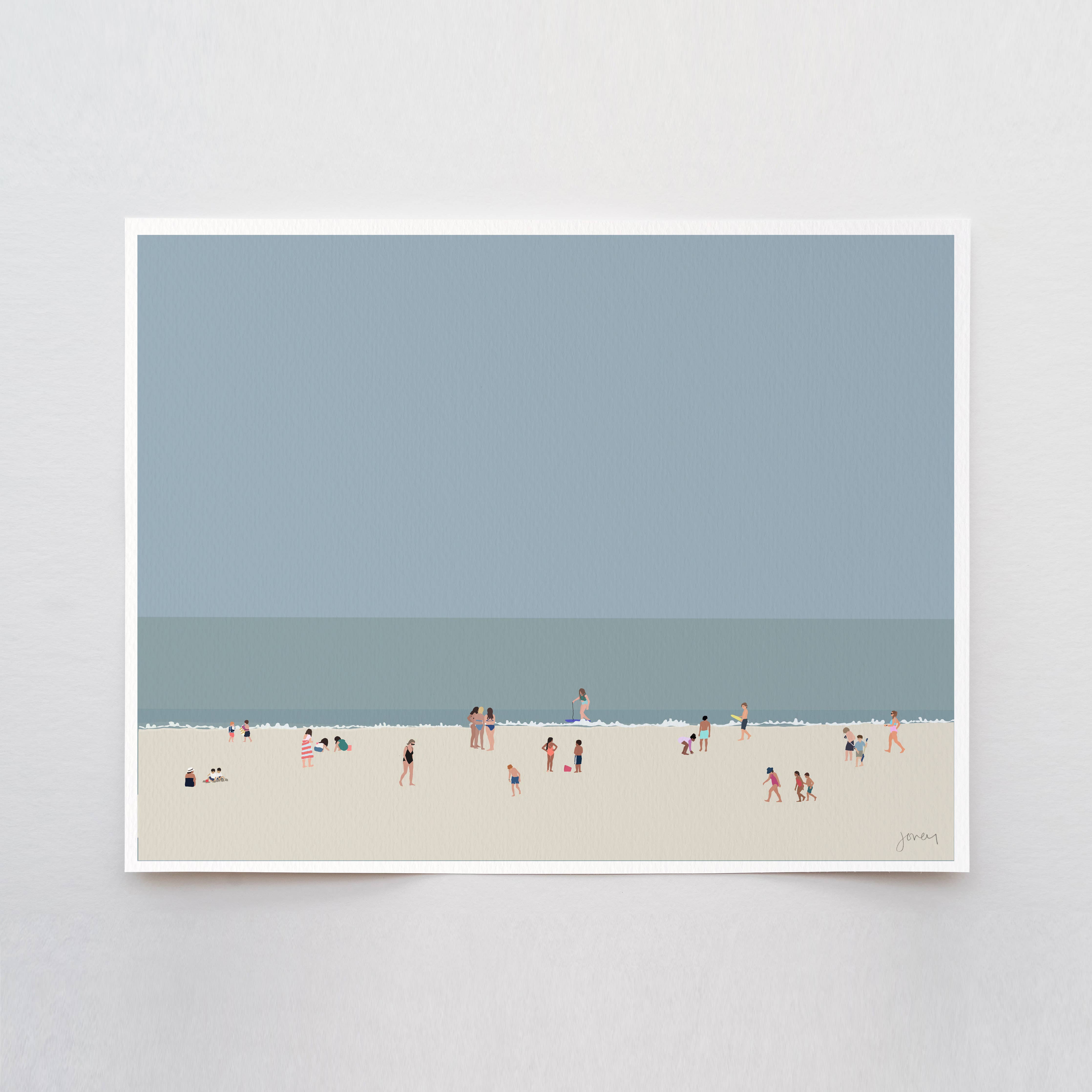 Horizontal Beach Scene Art Print 8"x10"