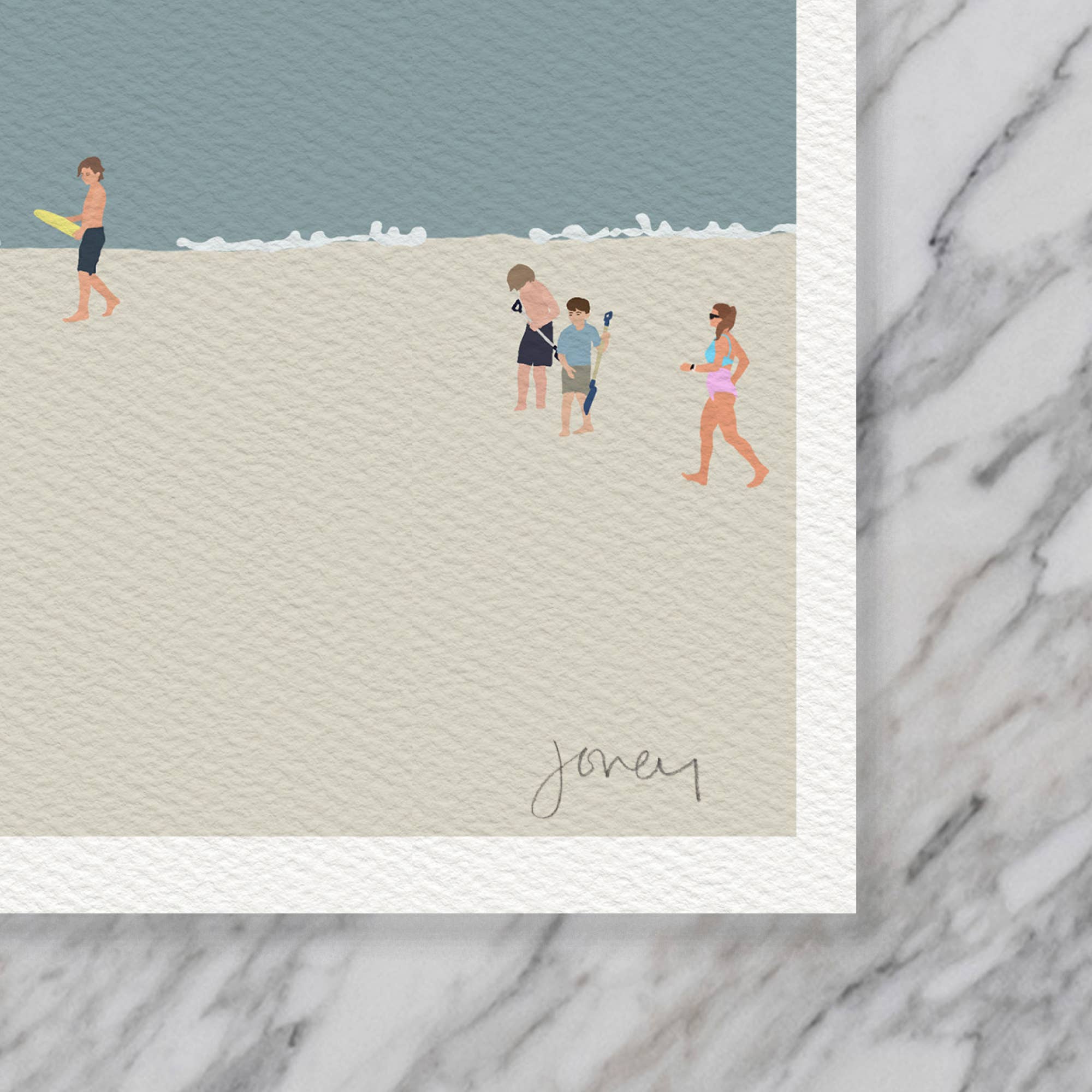 Afternoon on the Beach Art Print 8"x10"