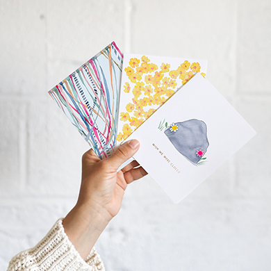 Navy Stripes Thank You Greeting Card – Classic & Elegant