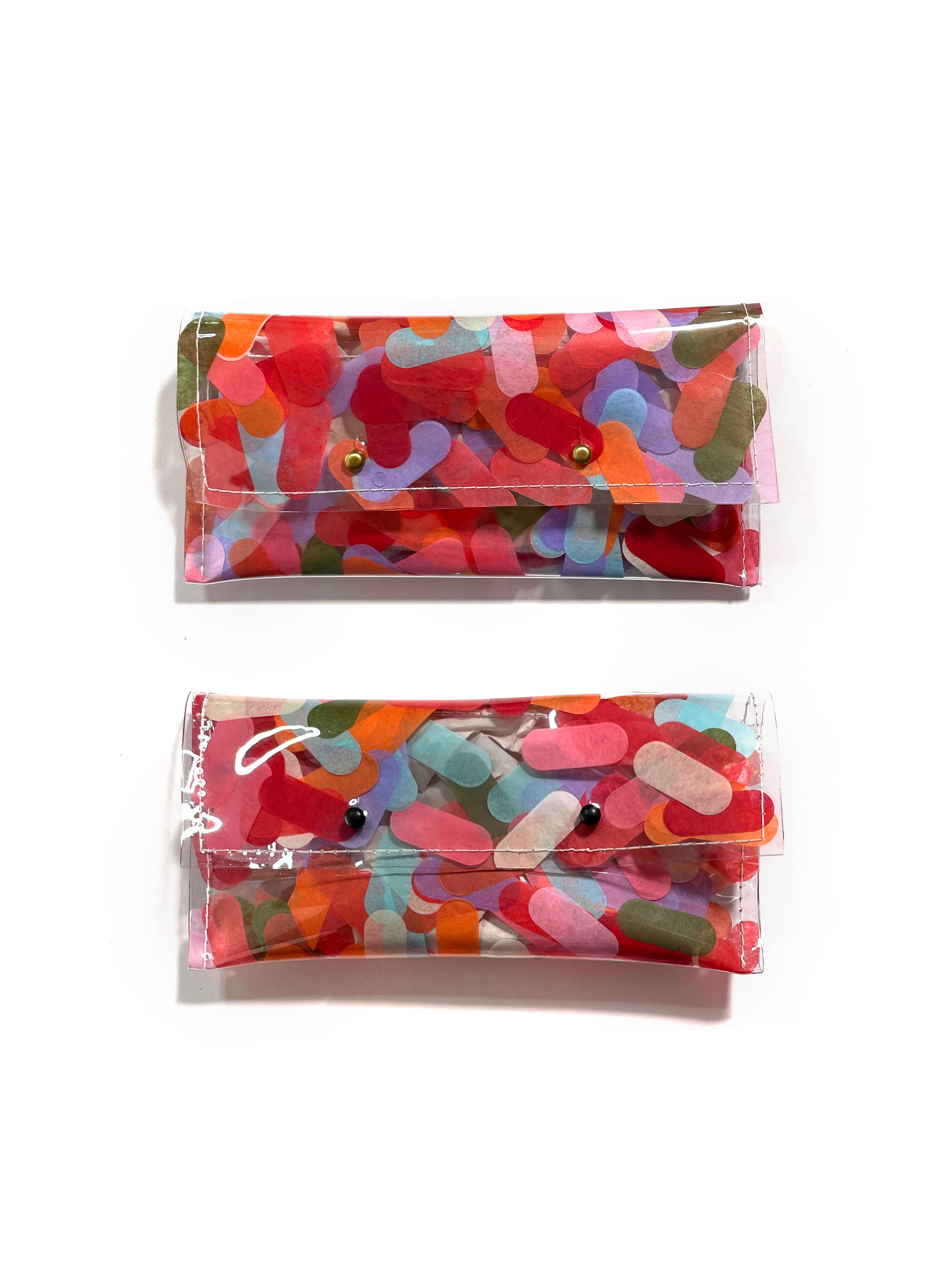 Confetti Pencil Case No. 7 with Gold Rivets