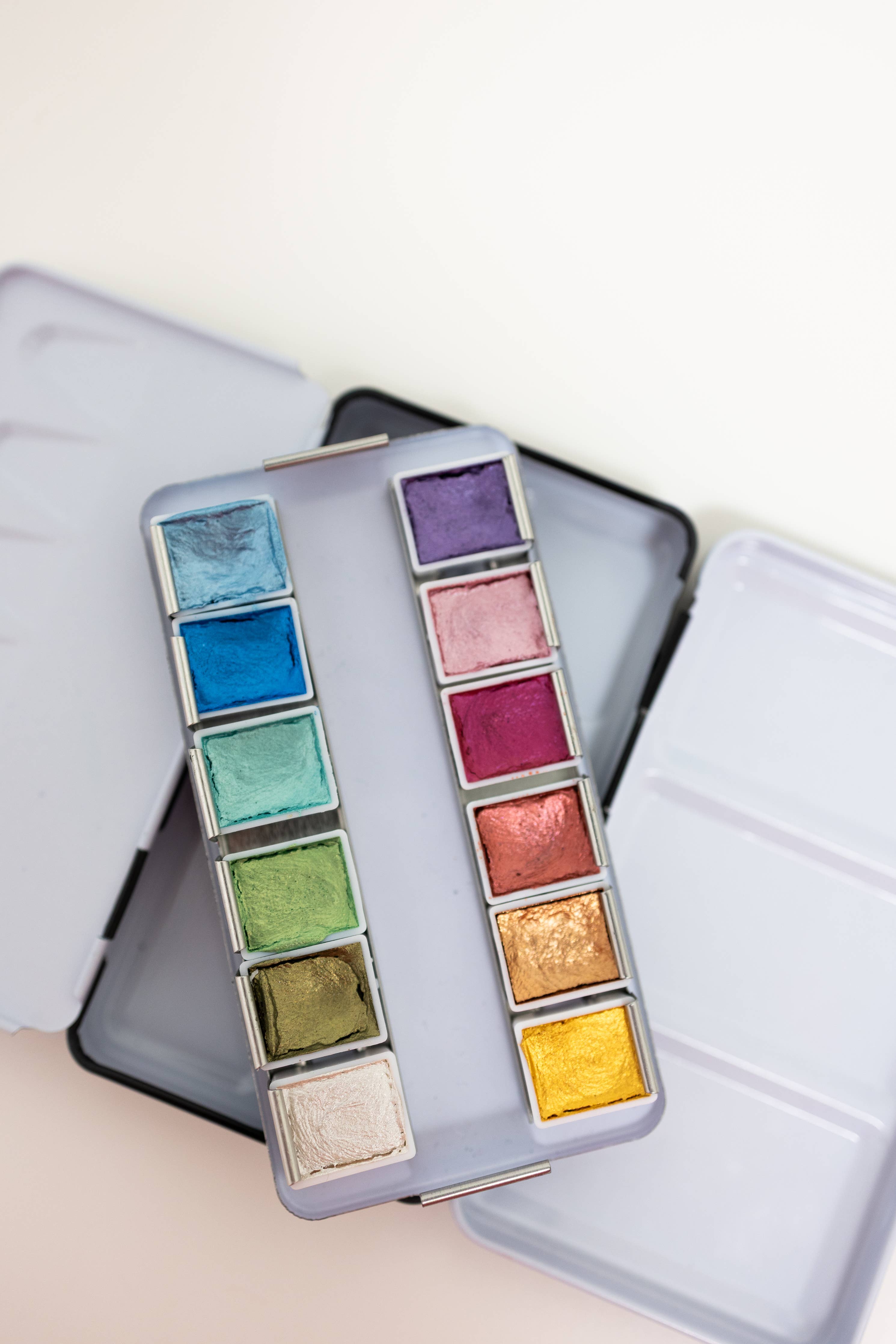 Metallic Watercolor Paint 12 Color Travel Palette