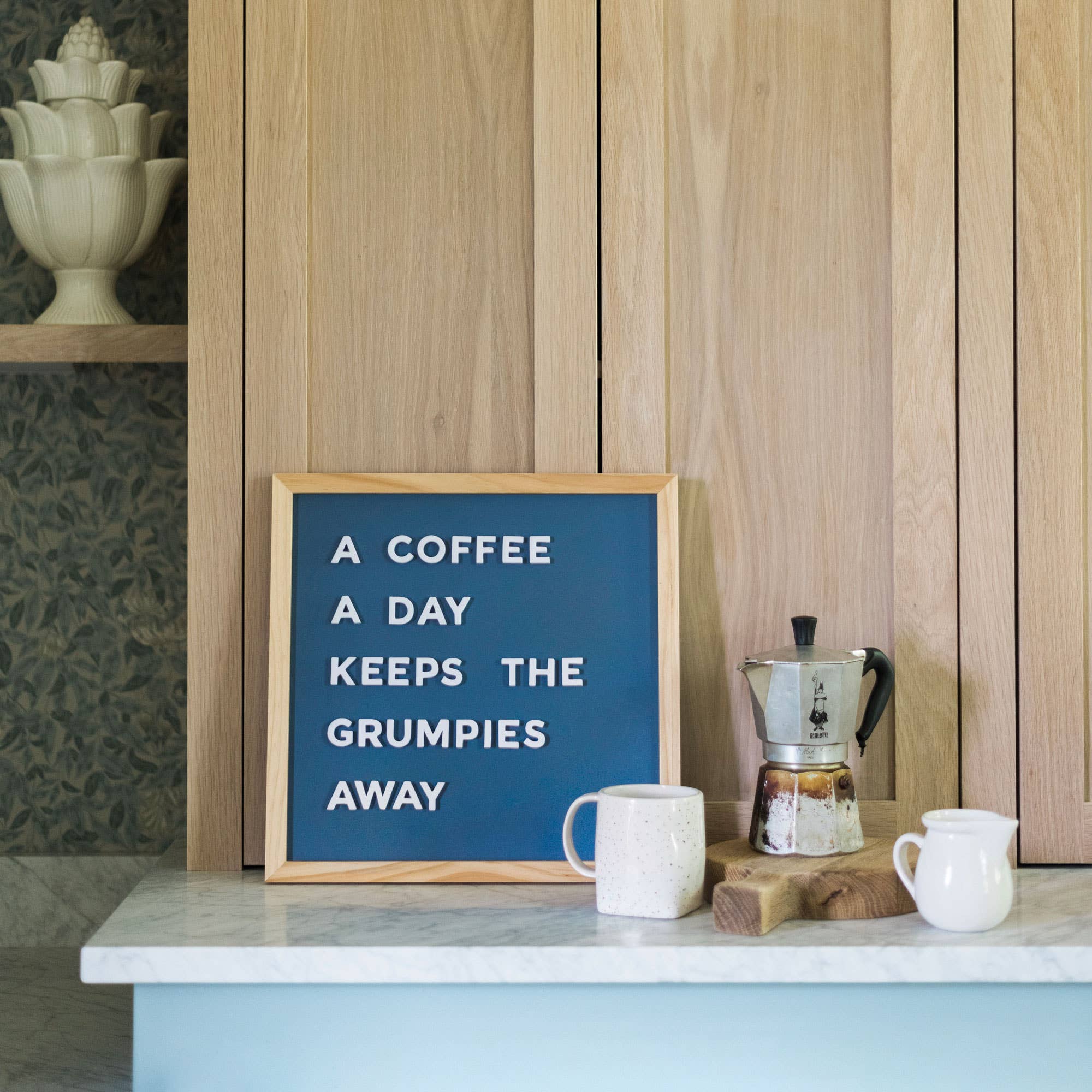 Navy Blue Magnetic Chalkboard 15x15