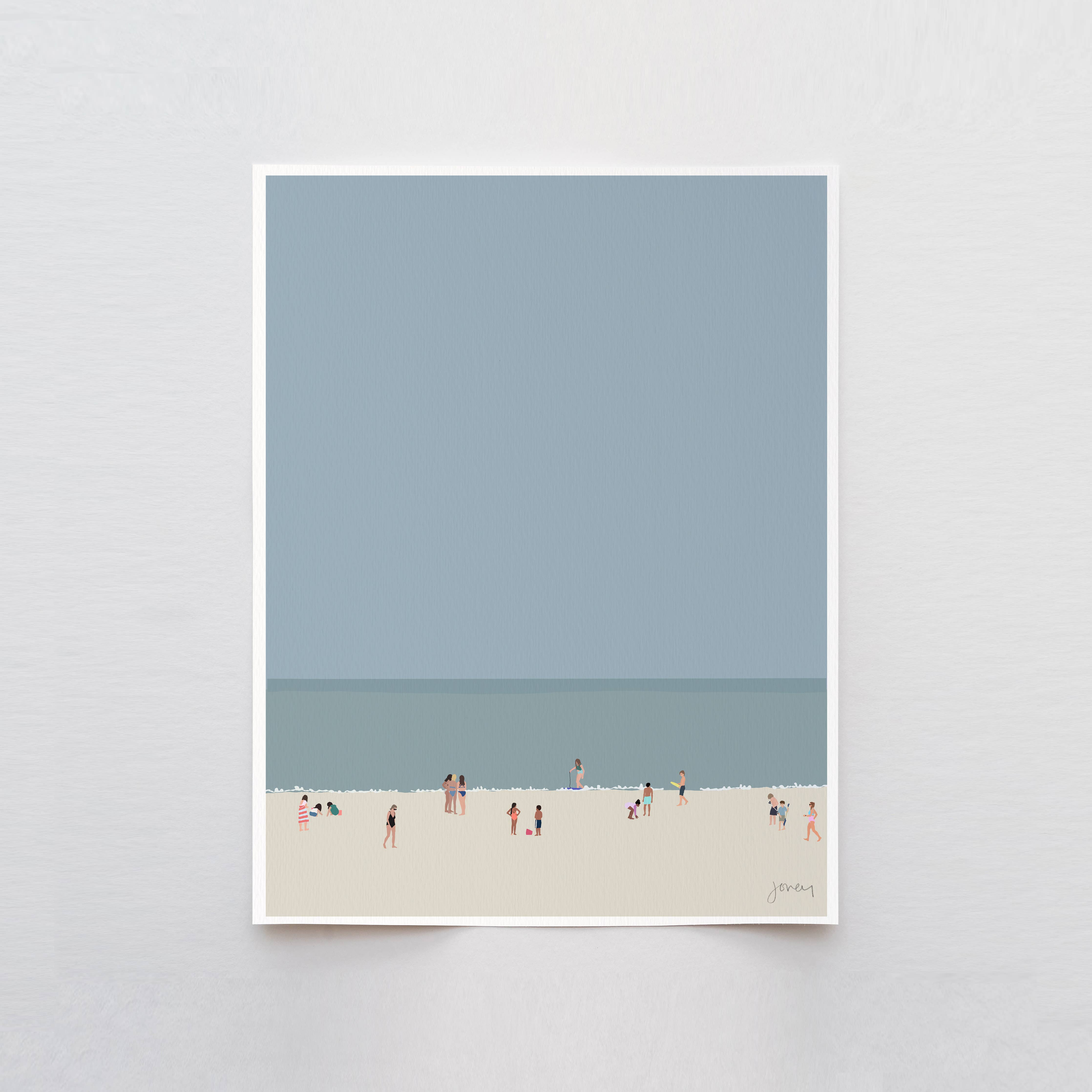 Afternoon on the Beach Art Print 8"x10"