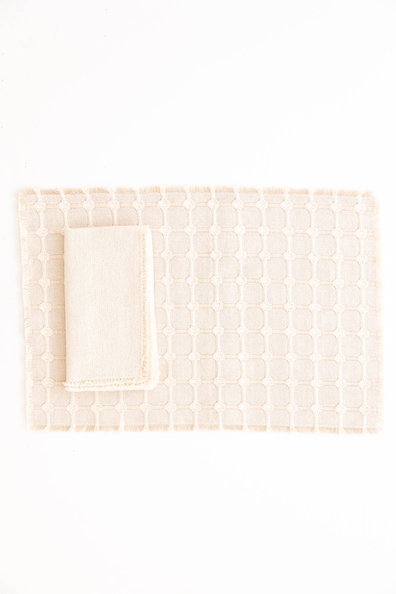 Hopsack Simple Fringe Placemat