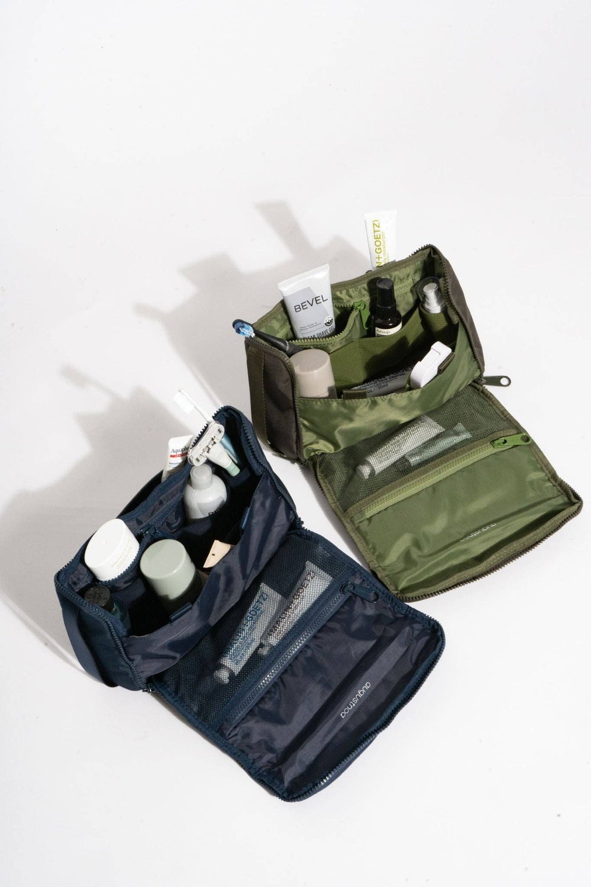 Olive Green Recycled Travel Toiletry Bag